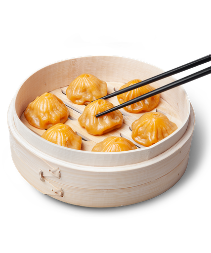 [1-7. Xiaolongbao de Cerdo con caldo -Sabor ajillo] 1-7. Pork Xiaolongbao with Garlic-flavored Broth