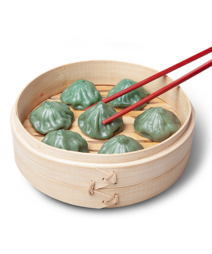 [1-8. Xiaolongbao de Cerdo con  setas y Caldo] 1-8. Xiaolongbao de Cerdo con  setas y Caldo