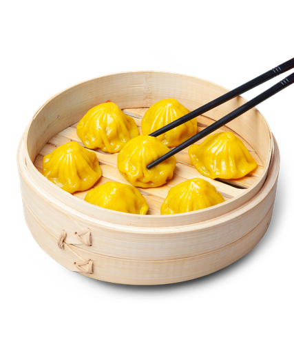 [1-9. Xiaolongbao de Cerdo con Carne de Buey de Mar Txangurro y Caldo] 1.9. 蟹黄灌汤鲜肉小笼